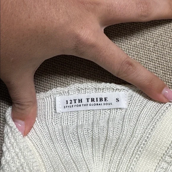 12th Tribe Ivory Knit Top - Picture 4 of 4
